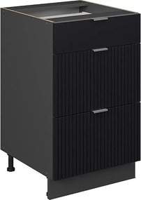 Szafka dolna do kuchni czarne paski 50x51.6x82 fame-line