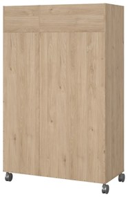 Beżowo-naturalna szafa w dekorze dębu 100x160 cm Kit – Tvilum