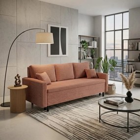 Kanapa sofa 3 osobowa z funkcją spania LIVIA Ceglasty