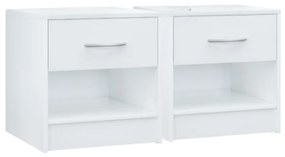 Casaria Zestaw stolików nocnych BIANCA, 2 szt., 41x39x28 cm, biały