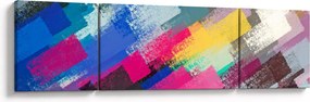 Obraz - Kolorowe pociągnięcia pędzlem (170x50 cm)