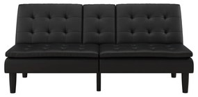 Czarna rozkładana sofa z imitacji skóry 191 cm Maine – Støraa