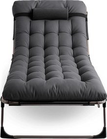 Składana leżanka z pikowaną poduchą Venus