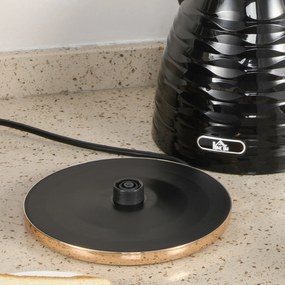 HOMCOM Zestaw 2 w 1 Toster i Czajnik, 7 Poziomów Zrumienienia, Funkcje Rozmrażania i Podgrzewania, Czarny