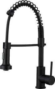 Plimo bateria zlewozmywakowa z ruchomą słuchawką prysznicową, matowa czerń - Essebagno