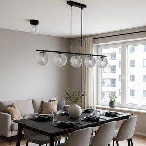 Pięciokloszowa lampa sufitowa szklana Z7-G18