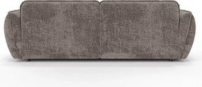 Szarobrązowy narożnik z tkaniny szenilowej (lewostronny/z szezlongiem) Nelia – Ropez