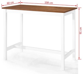 Drewniany stolik barowy 108x60x – Orondo