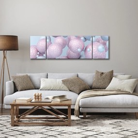 Malarstwo abstrakcyjne - Pastelowe kule (170x50 cm)