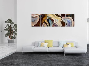 Obraz - Abstrakcja głów (170x50 cm)