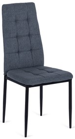 Zestaw 4x Krzesło Tapicerowane do Jadalni TEX Ciemnoszare Nowoczesne Loft