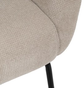 Beżowy fotel z tkaniny szenilowej Classic – Ixia