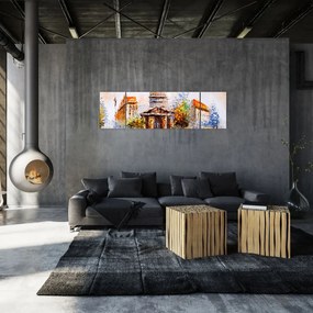 Obraz - Malowana miejska pamiątka (170x50 cm)