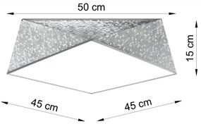 Srebrny geometryczny plafon - EX591-Hexi