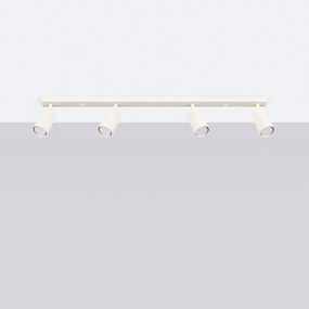 Lampa sufitowa nowoczesny Briix, stal - 4 źródło światła 4000K - L.81 x H.17 cm - beżowy