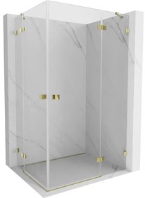 Mexen Lunar Duo kabina prysznicowa uchylna prawa 105 x 95 cm, transparent, złota - 834-105P-095L-50-00