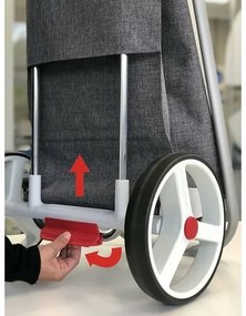 Rolser Torba na kółkach Com Tweed 8 Black Tube,szara