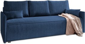 Masseno Sofa MESTOR z funkcją spania i pojemnikiem na pościel, Rozkładana sofa - Niebieski, POSO 05