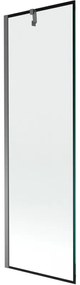 Mexen Next parawan nawannowy 1-skrzydłowy 60 x 150 cm, czarny wzór, gun metal - 895-060-000-00-70-95
