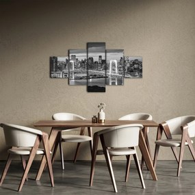 Obraz - Czarno-białe duże miasto (125x70 cm)