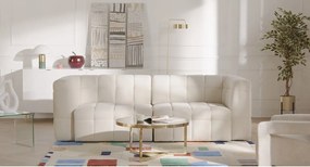 Kanapa 3-osobowa z elektrycznym wysuwanym siedziskiem i zieloną tapicerką - NELOSA