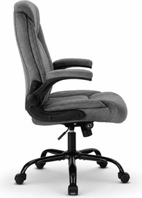 Ergonomiczny fotel biurowy Ralikin szary z mechanizmem TILT i regulacją podparcia
