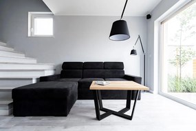 Industrialny stolik kawowy z litego drewna Little Black