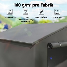Outsunny Namiot garażowy 2,5x1,8 m Wodoodporny namiot garażowy z rolowanymi drzwiami na zamek okno wentylacyjne Ciemnoszary | Aosom PL