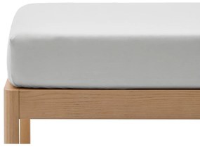 Białe prześcieradło z perkalu bawełnianego z gumką 70x140 cm Fleno – Kave Home