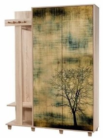 Wieszak z szafką Garmanto Tree Sonoma Oak Double