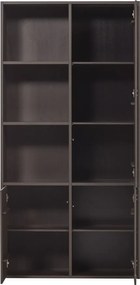 Ciemnobrązowa szafka modułowa z litego drewna sosnowego 108x215 cm Meggy – WOOOD