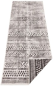 Czarno-kremowy chodnik odpowiedni na zewnątrz NORTHRUGS Biri, 80x350 cm