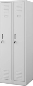 Dwudrzwiowa szafa BHP wąska 60x50x180 cm Kacper 2 szara