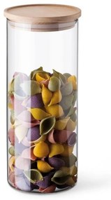 Simax 5142 szklany pojemnik z drewnianą pokrywką,1,4 l