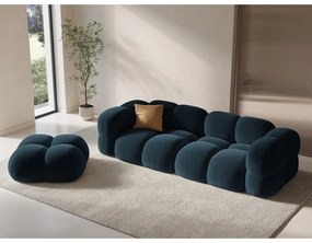 Ciemnoniebieska aksamitna sofa 250 cm Loretto – Cosmopolitan Design