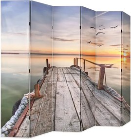 Wewnętrzny parawan z nadrukiem jeziora 228 x 170 cm D0-N88