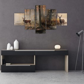 Obraz - Obraz dzikiej przyrody w stylu vintage (125x70 cm)