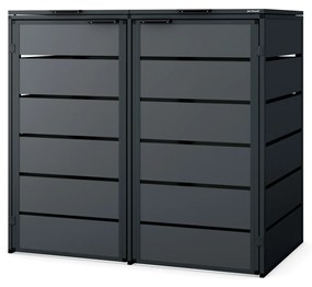 Zabudowa śmietnikowa 240L dwukomorowa, antracyt