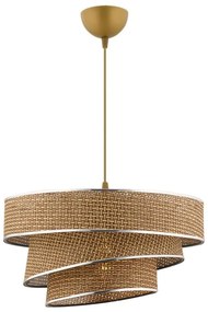 Żyrandol na lince COUPER 1xE27/60W/230V brązowy/błyszczący chrom