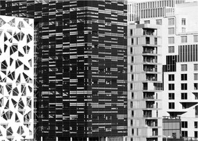 Obraz architektury czarno-białej (70x50 cm)