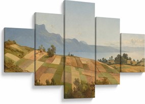 Obraz - Alexandre Calame, Swiss Landscape, reprodukcje (125x70 cm)