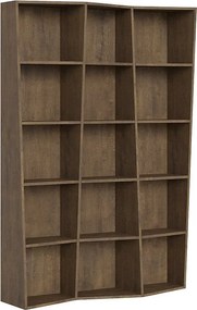 Nowoczesne regały trek 3 modułowe Orzech