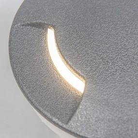 Zewnetrzna Nowoczesny zewnętrzny reflektor naziemny szary z wbudowanym LED IP67 - Ceci 2 Nowoczesny Oswietlenie zewnetrzne