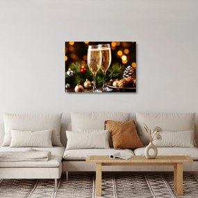 Obraz na szkle - Kieliszek szampana (70x50 cm)