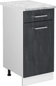 Szafka dolna do kuchni czarny beton 40x60x81.6 r-line