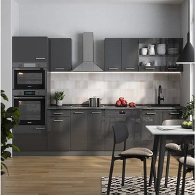 Aneks kuchenny antracyt wysoki połysk/antracyt 300x60x81.6 r-line