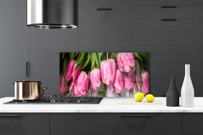 Panel Szklany do Kuchni Wiosenny Powiew Tulipanów