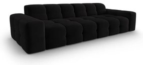 Czarna aksamitna sofa 255 cm Kendal – Micadoni Home
