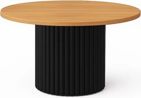 Okrągły stolik kawowy Pico o średnicy 58 cm, podstawa czarna