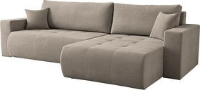 Uniwersalny narożnik do salonu Kora - tkanina Wind, ciepły szary